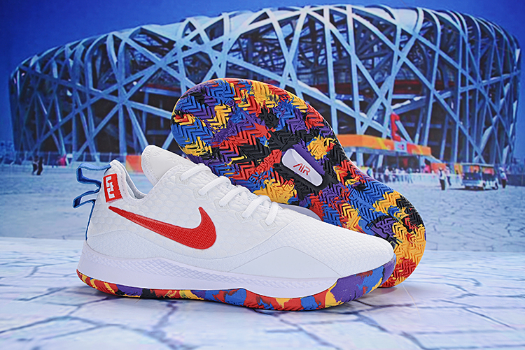 Nike LeBron Witness 3 White Red Blue Shoes